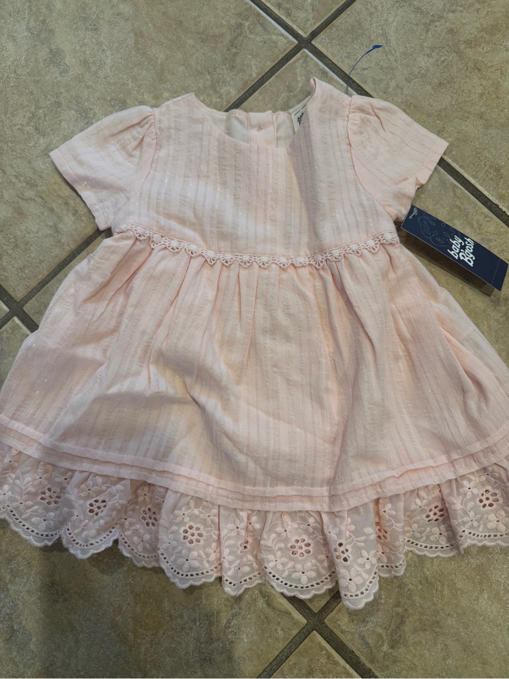 OshKosh B'gosh Light Pink Eyelet Hem Girls' Dress